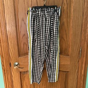 High wasted paper bag pants